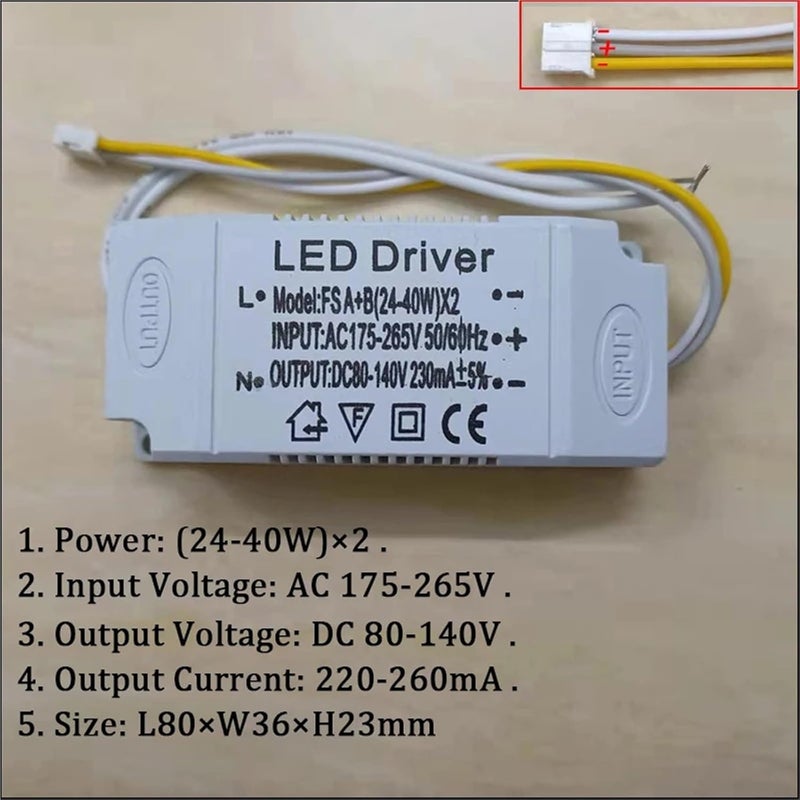 سائق LED 240mA 36 50W SMD PCB إمداد طاقة ضوء السقف 3 ألوان 3 دبوس إضاءة - Image 4